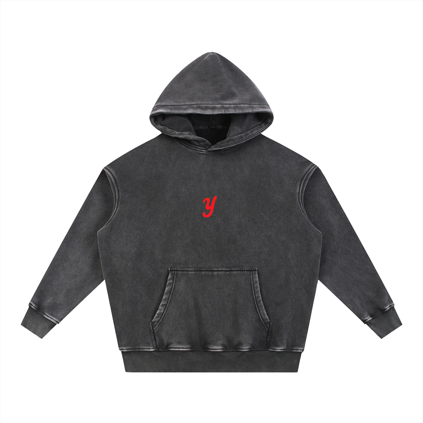 Y Snow Wash Fleece Oversize Hoodie