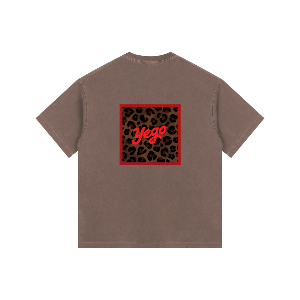 Leopard Vintage Washed Oversized Unisex T-Shirt
