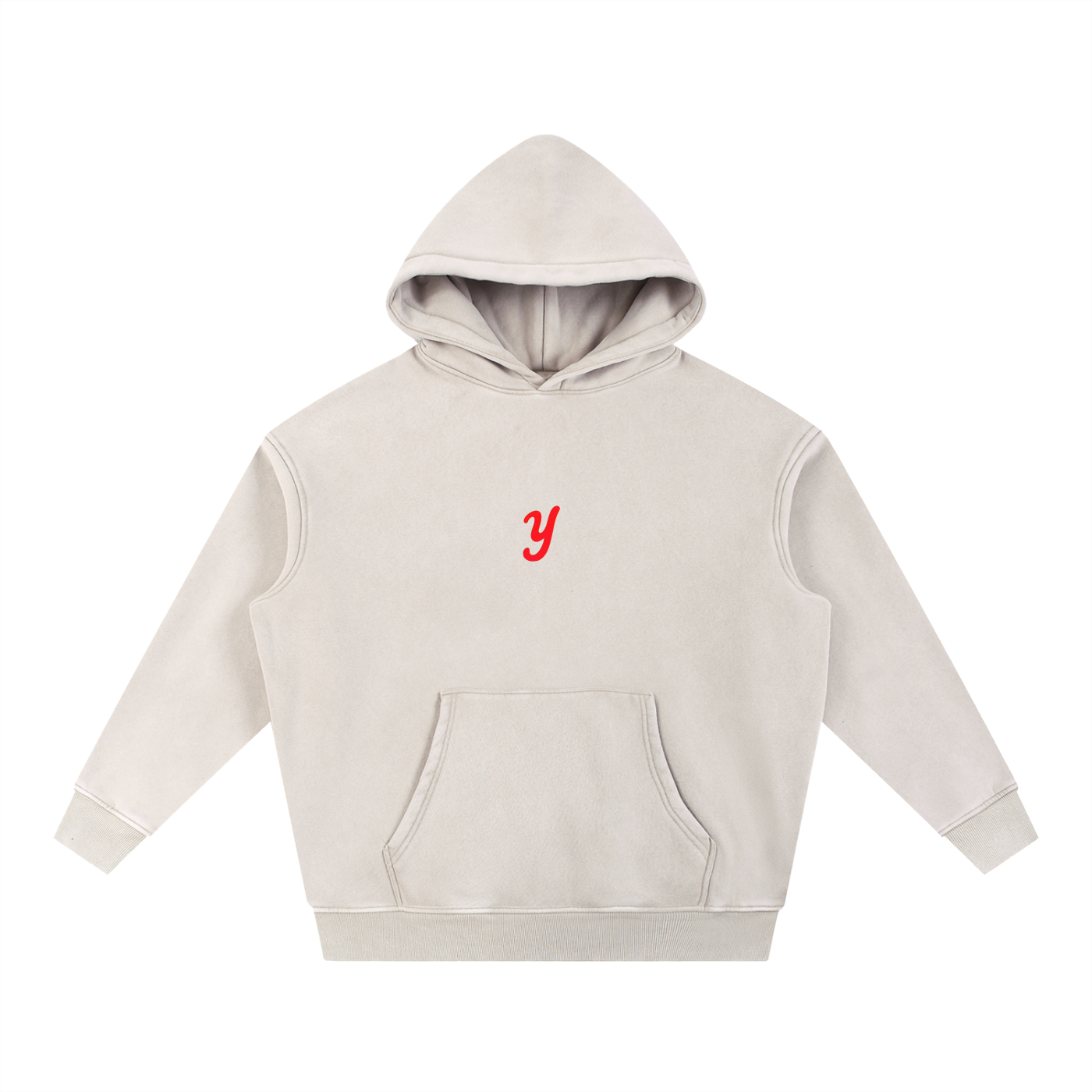 Y Snow Wash Fleece Oversize Hoodie