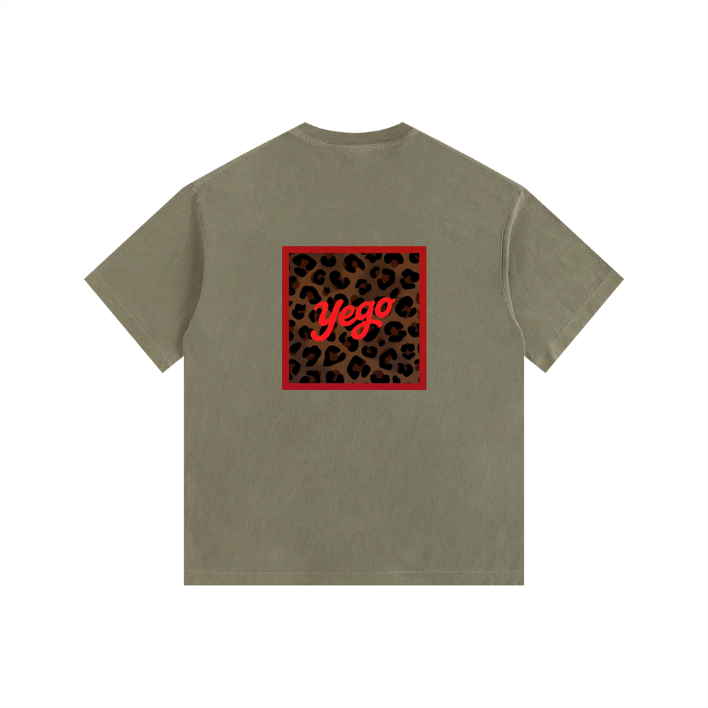 Leopard Vintage Washed Oversized Unisex T-Shirt