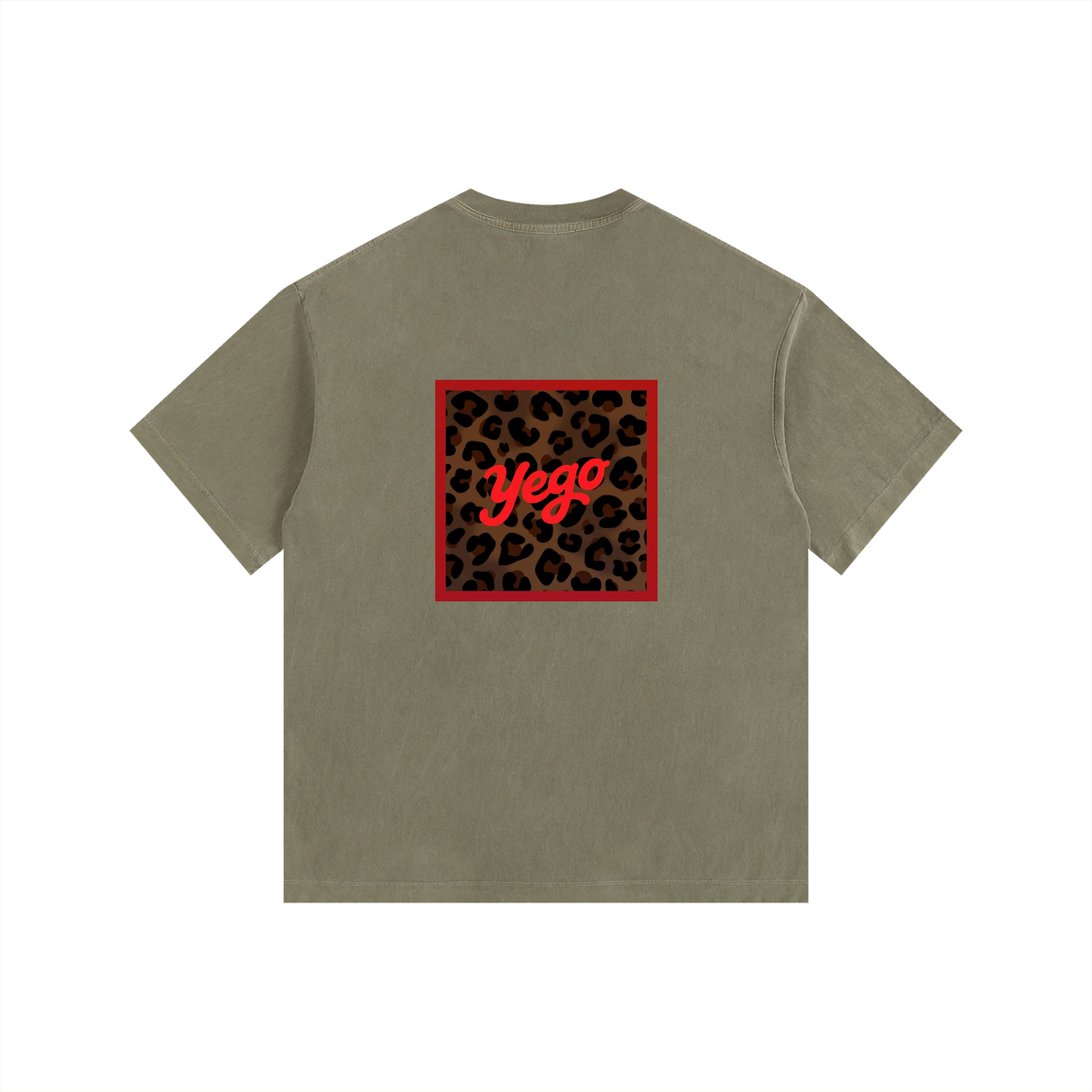 Leopard Vintage Washed Oversized Unisex T-Shirt