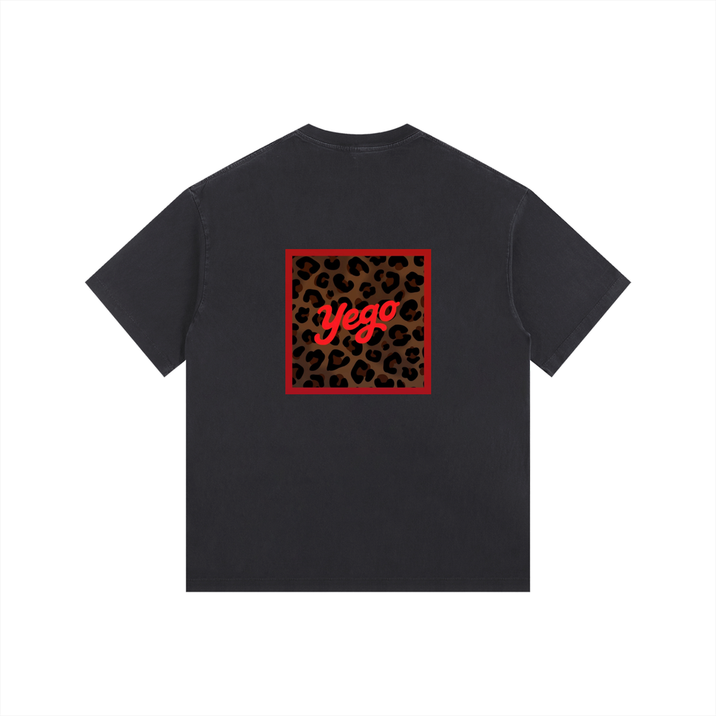 Leopard Vintage Washed Oversized Unisex T-Shirt