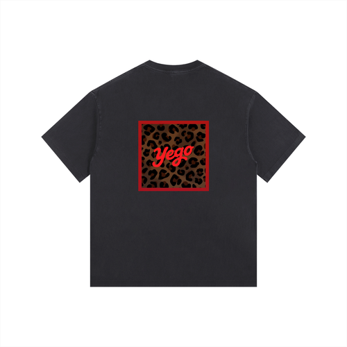 Leopard Vintage Washed Oversized Unisex T-Shirt