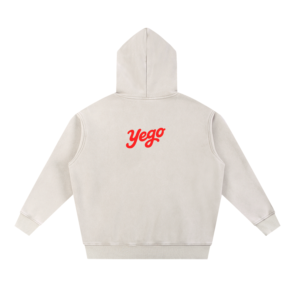 Snow Wash Fleece Oversize Hoodie