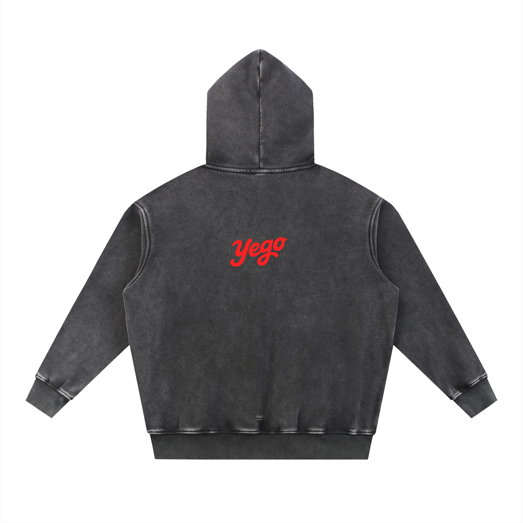 Y Snow Wash Fleece Oversize Hoodie